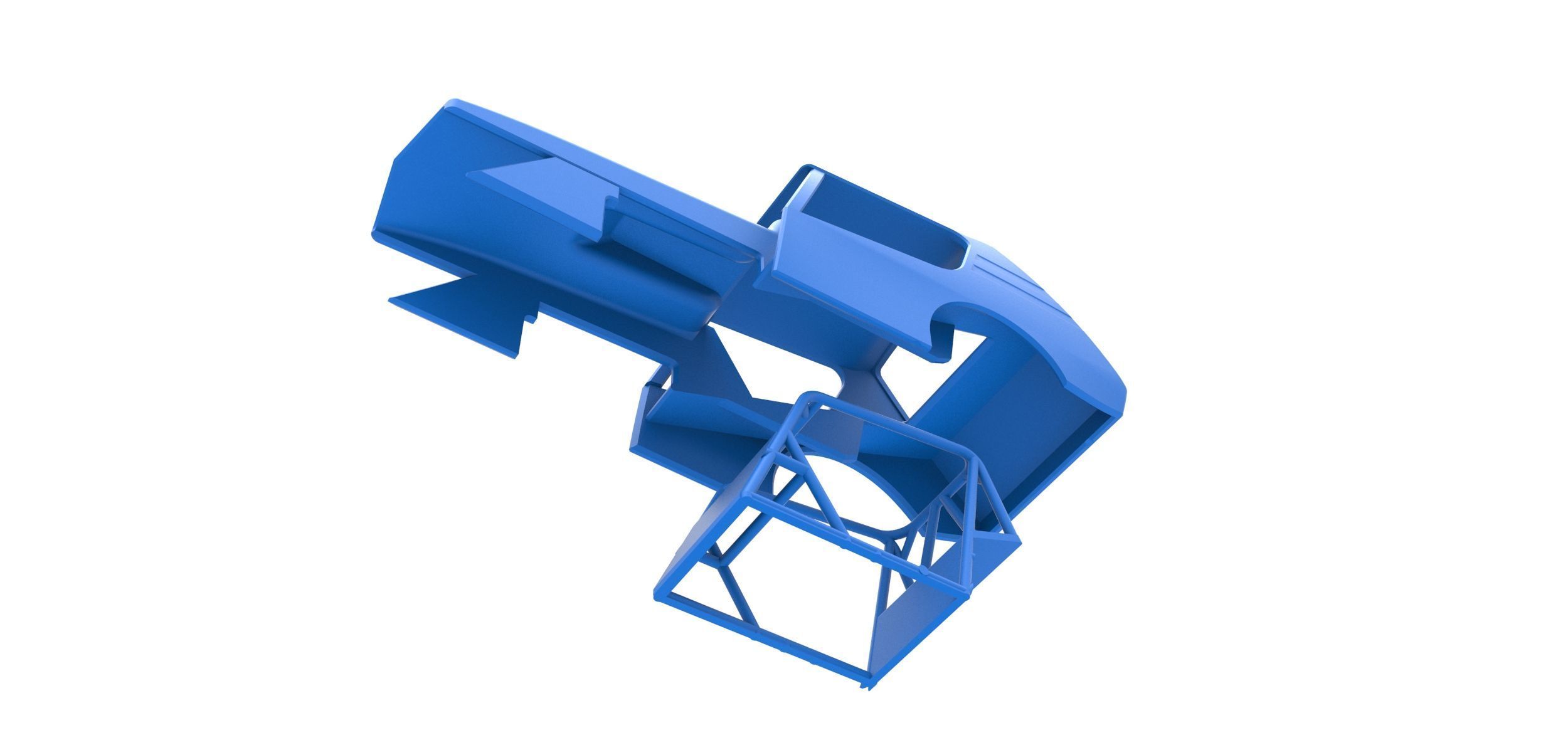 Shell of Vintage Northeast Dirt Modified stock car Scale 1 to 25 3D print model_17