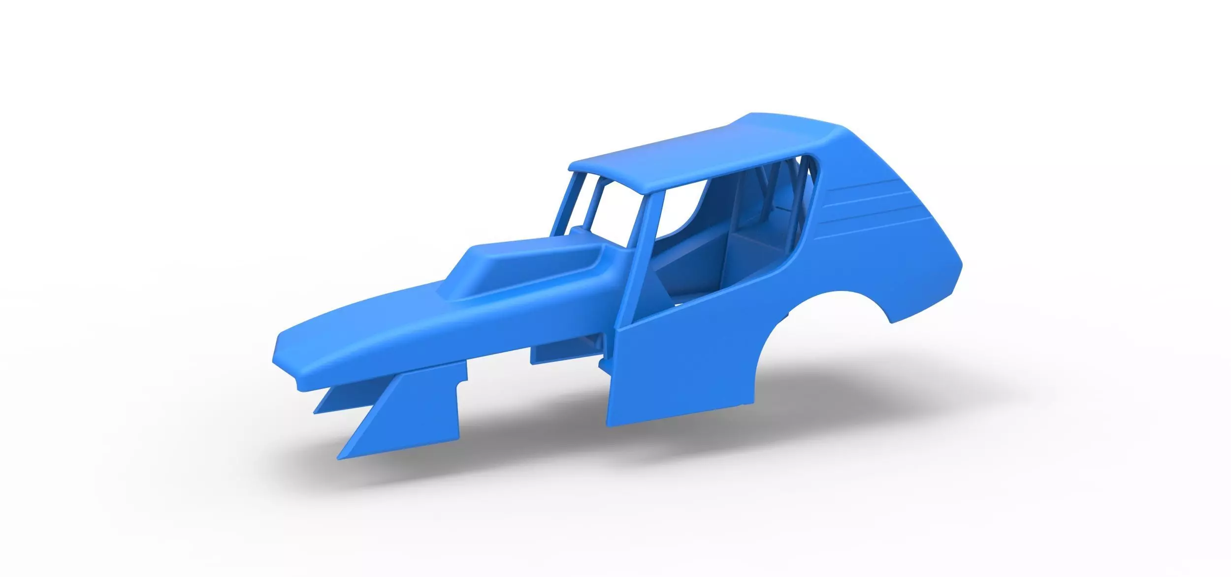 Shell of Vintage Northeast Dirt Modified stock car Scale 1 to 25 3D print model_0