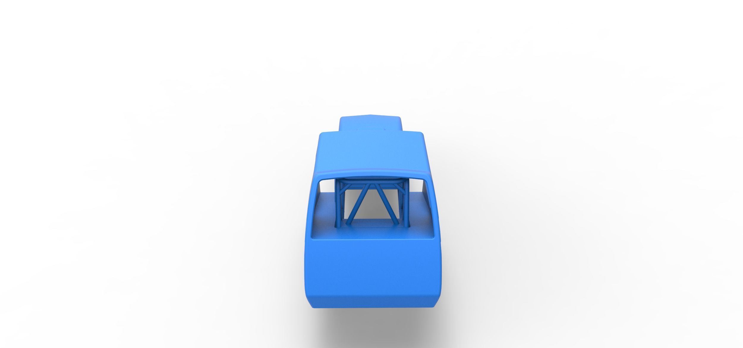 Shell of Vintage Northeast Dirt Modified stock car Scale 1 to 25 3D print model_11