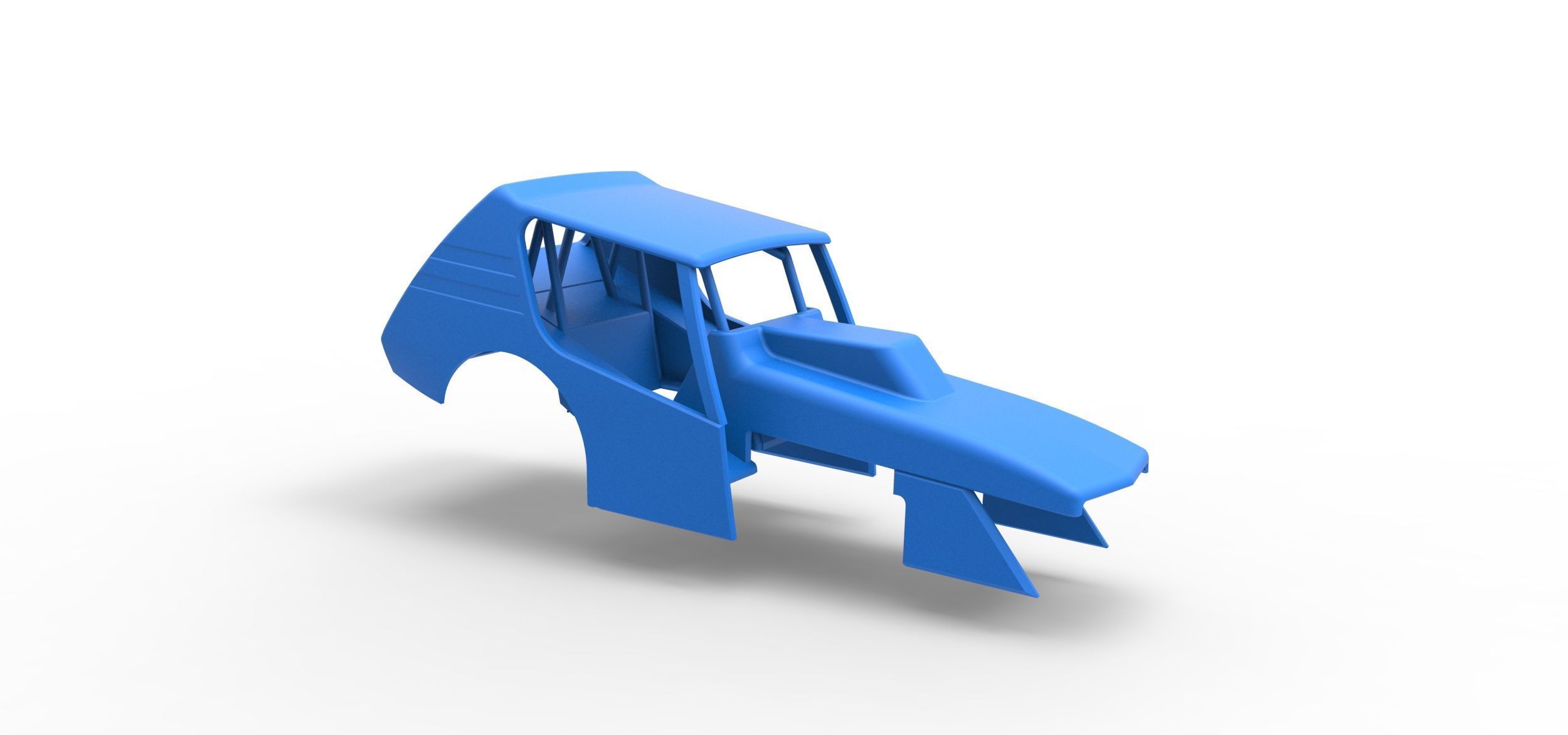 Shell of Vintage Northeast Dirt Modified stock car Scale 1 to 25 3D print model_14