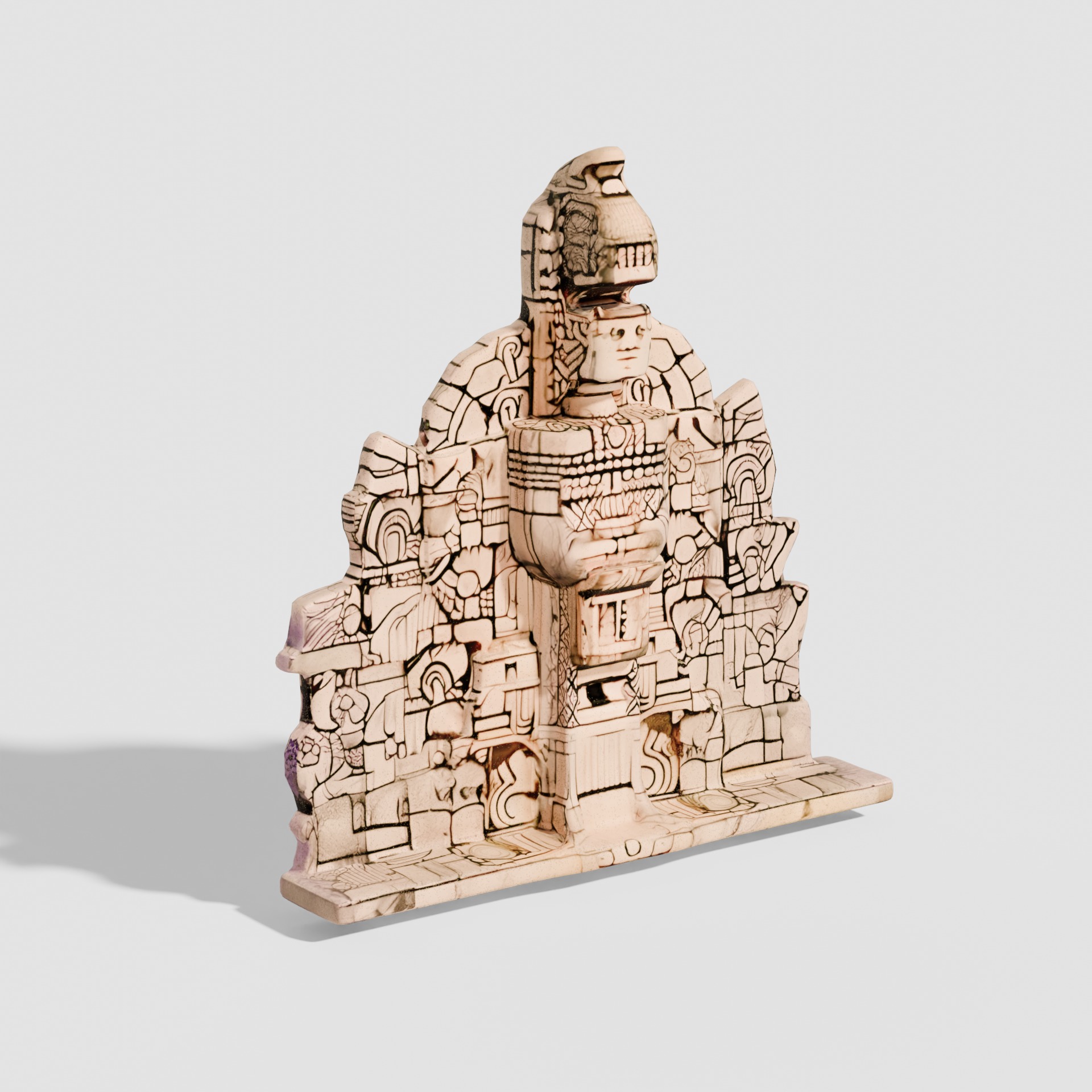 Maya sculptures Pack Low-poly 3D model_14