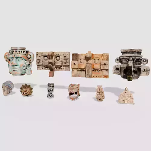 Maya sculptures Pack