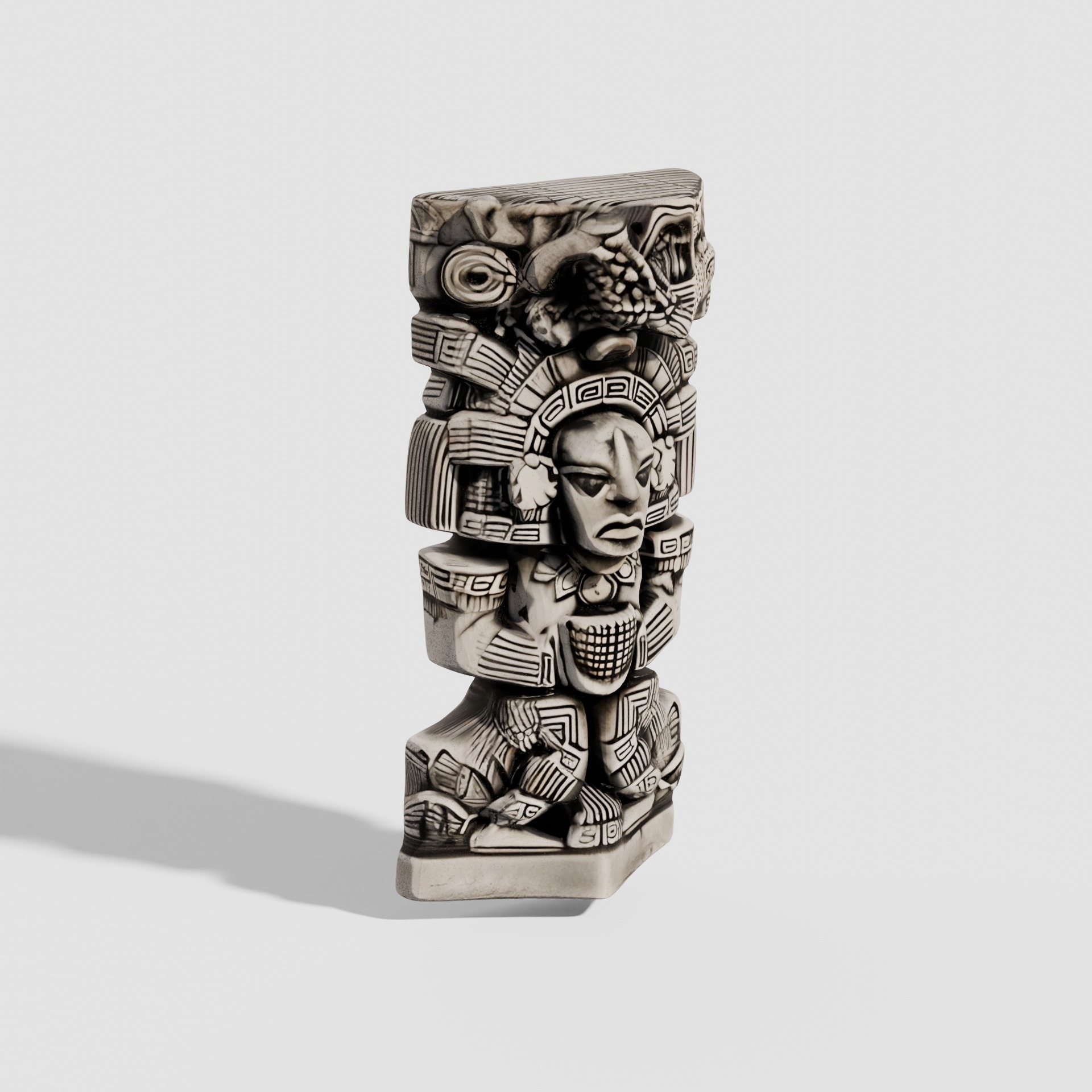 Maya sculptures Pack Low-poly 3D model_8