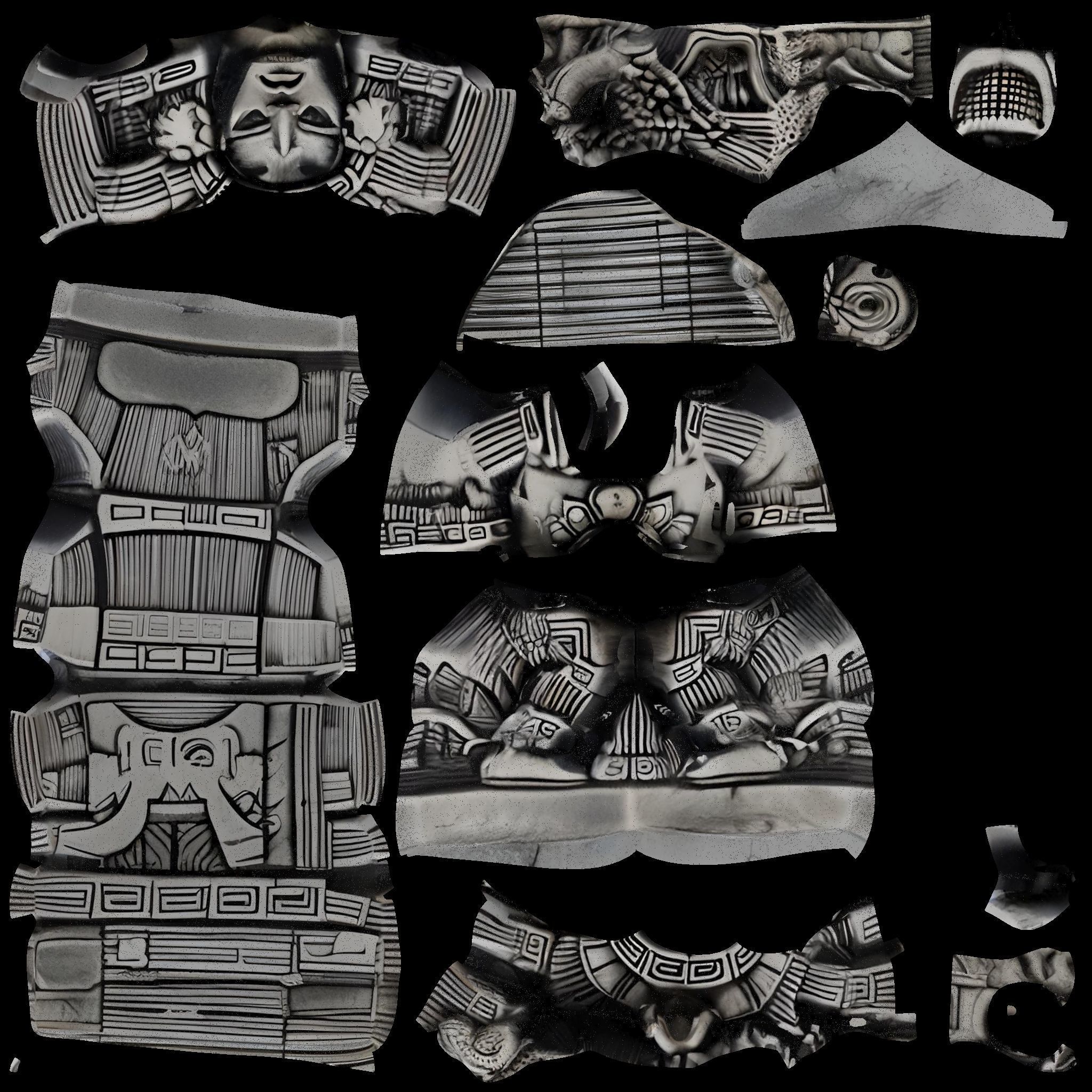 Maya sculptures Pack Low-poly 3D model_32