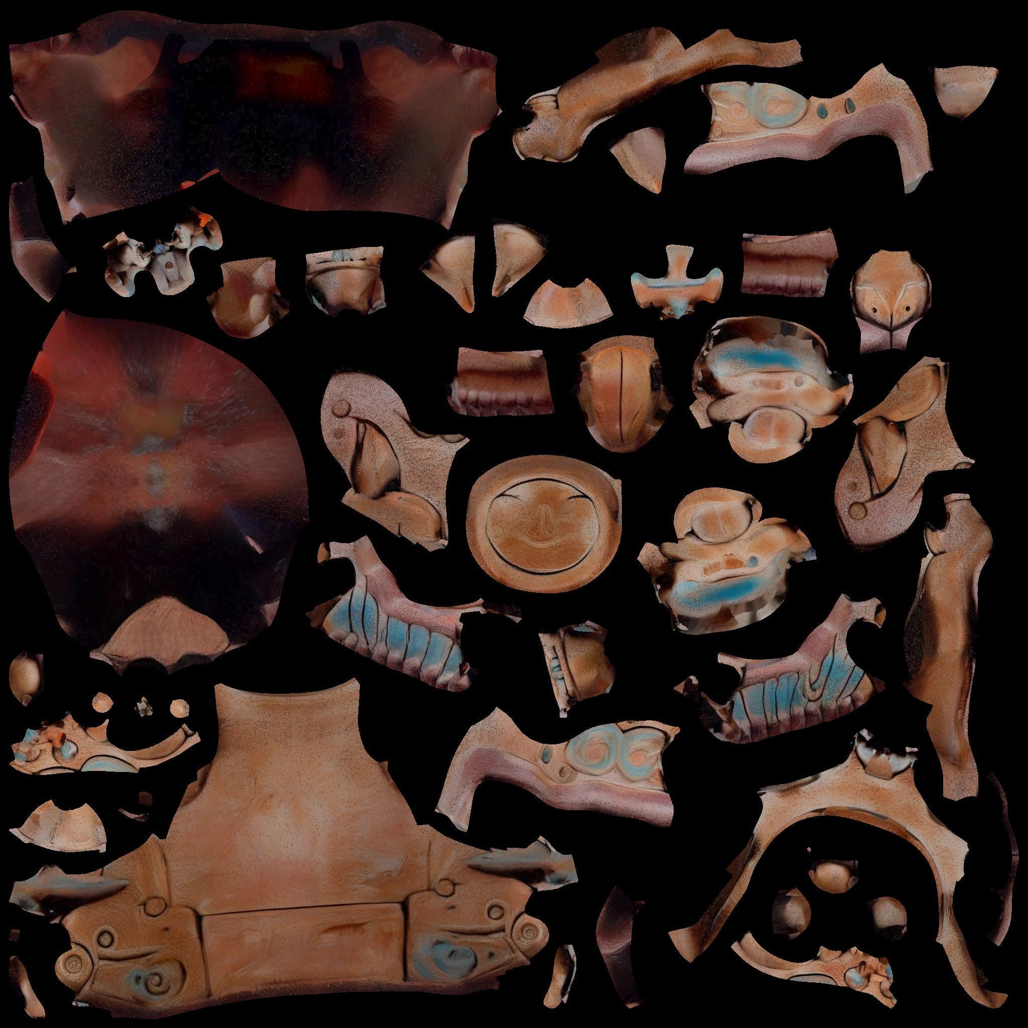 Maya sculptures Pack Low-poly 3D model_27