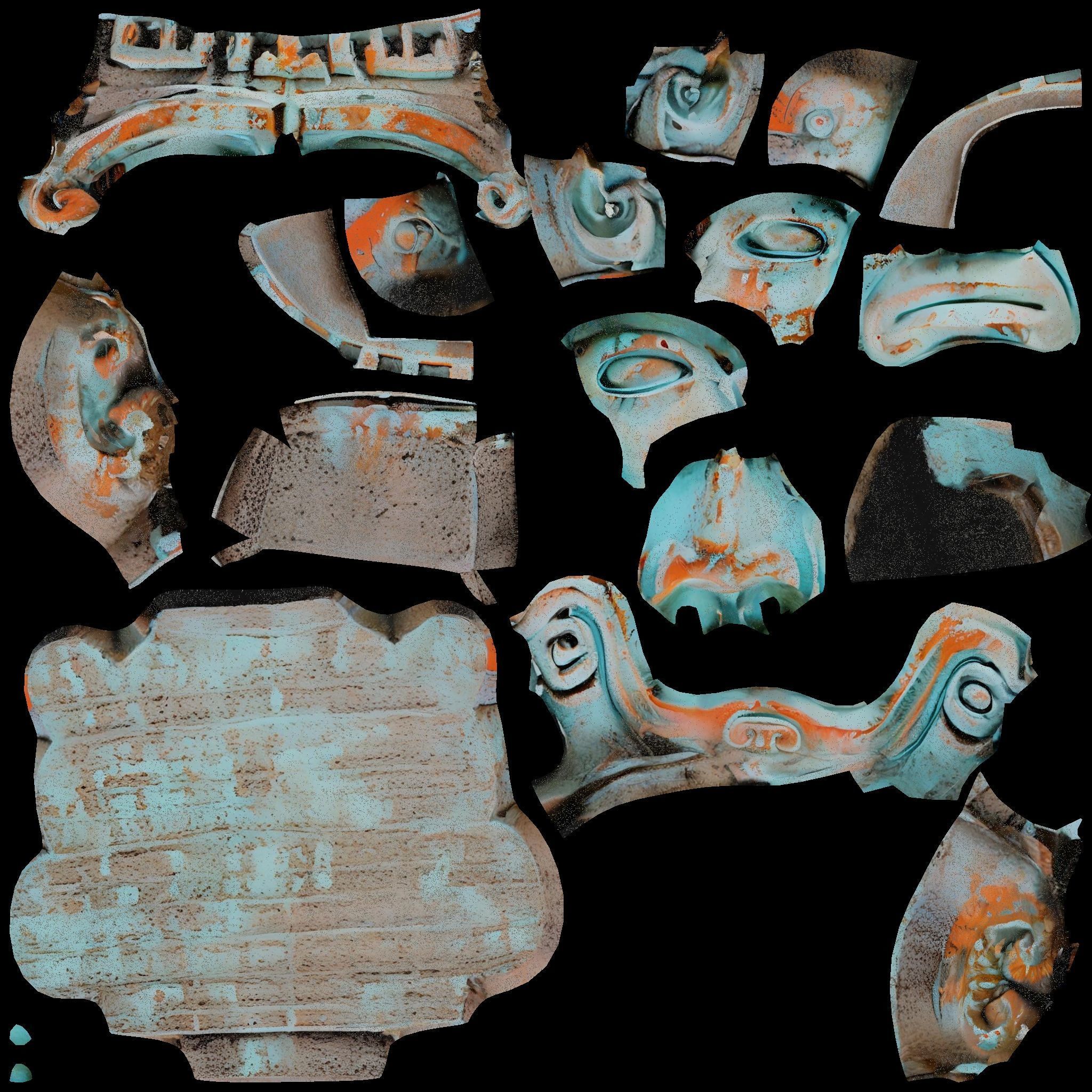 Maya sculptures Pack Low-poly 3D model_31