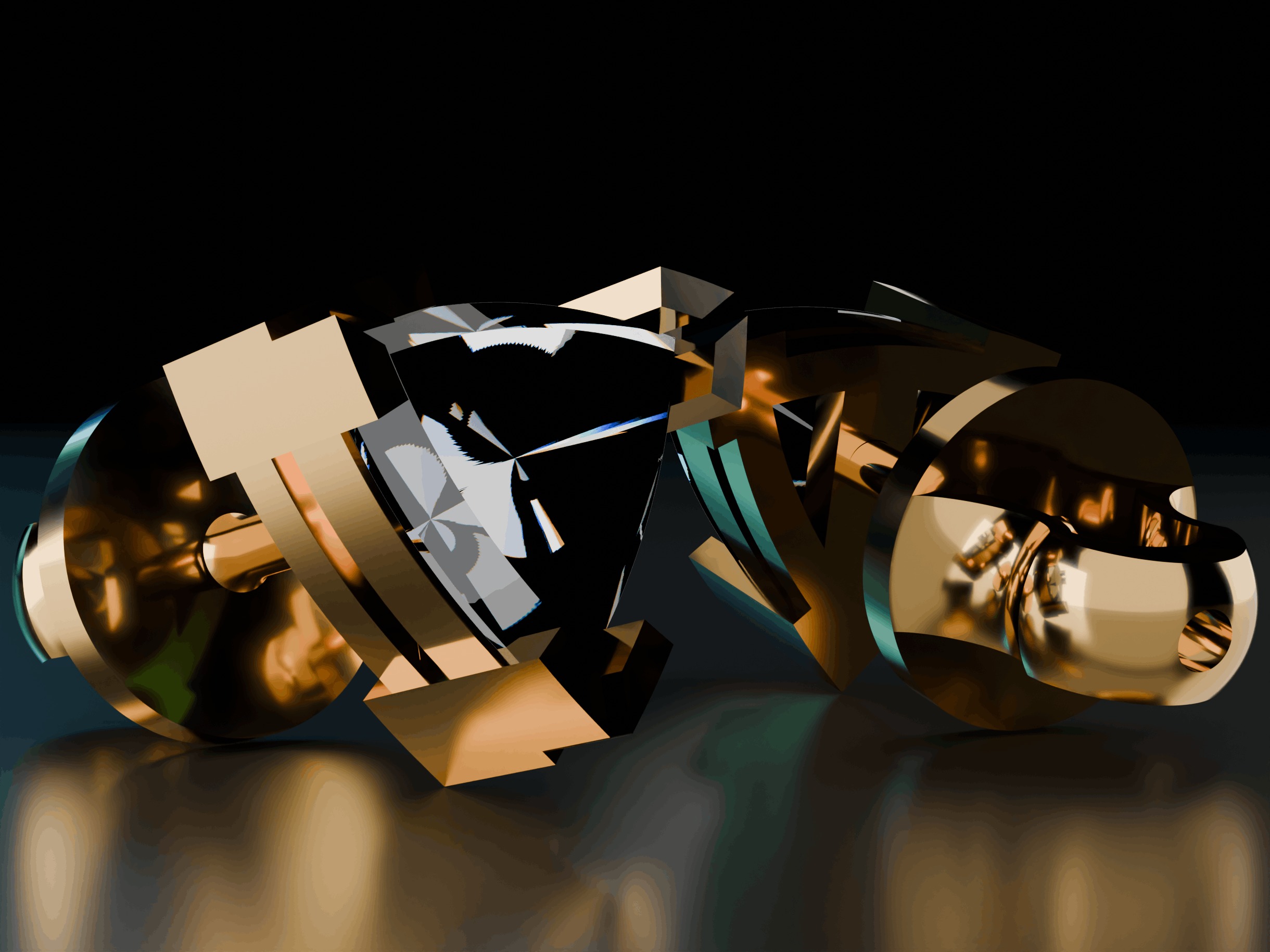 Shape Stud Triangle Earrings 3D print model_8