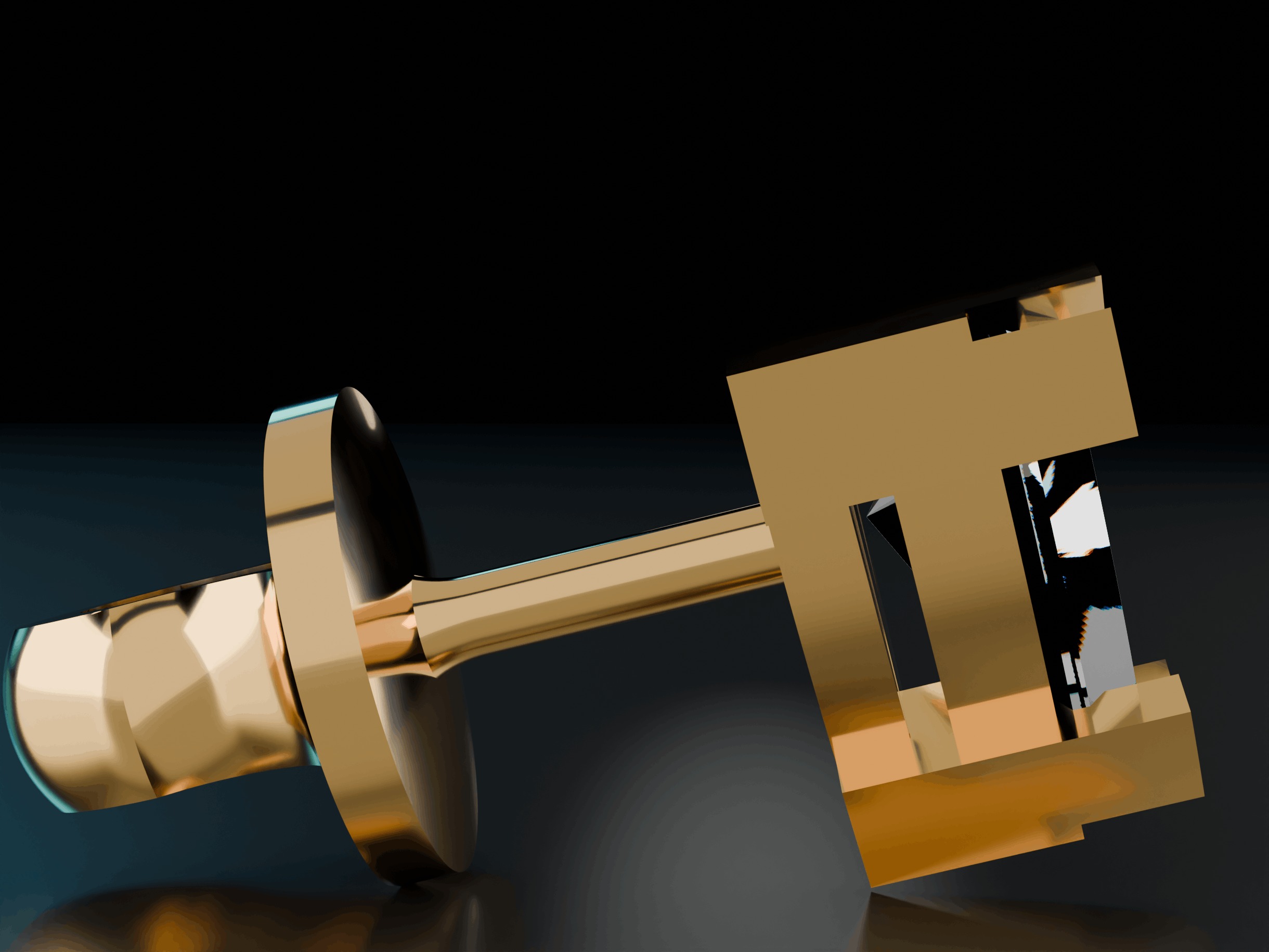 Shape Stud Triangle Earrings 3D print model_3