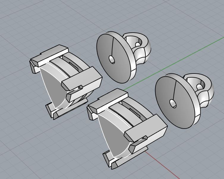 Shape Stud Triangle Earrings 3D print model_12