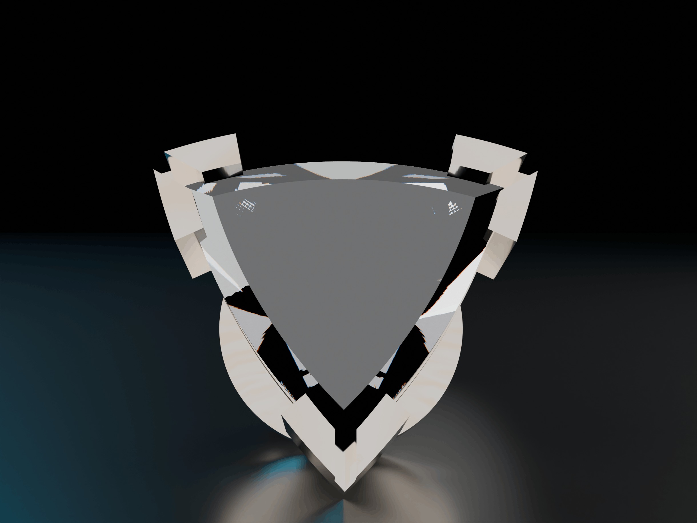 Shape Stud Triangle Earrings 3D print model_4