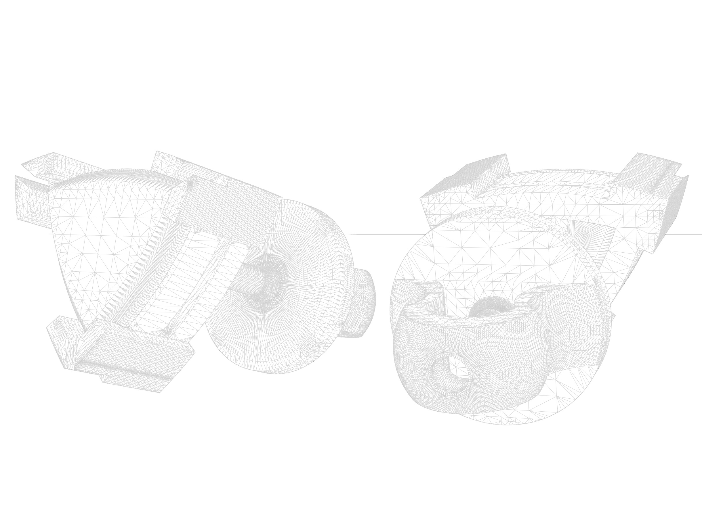 Shape Stud Triangle Earrings 3D print model_11