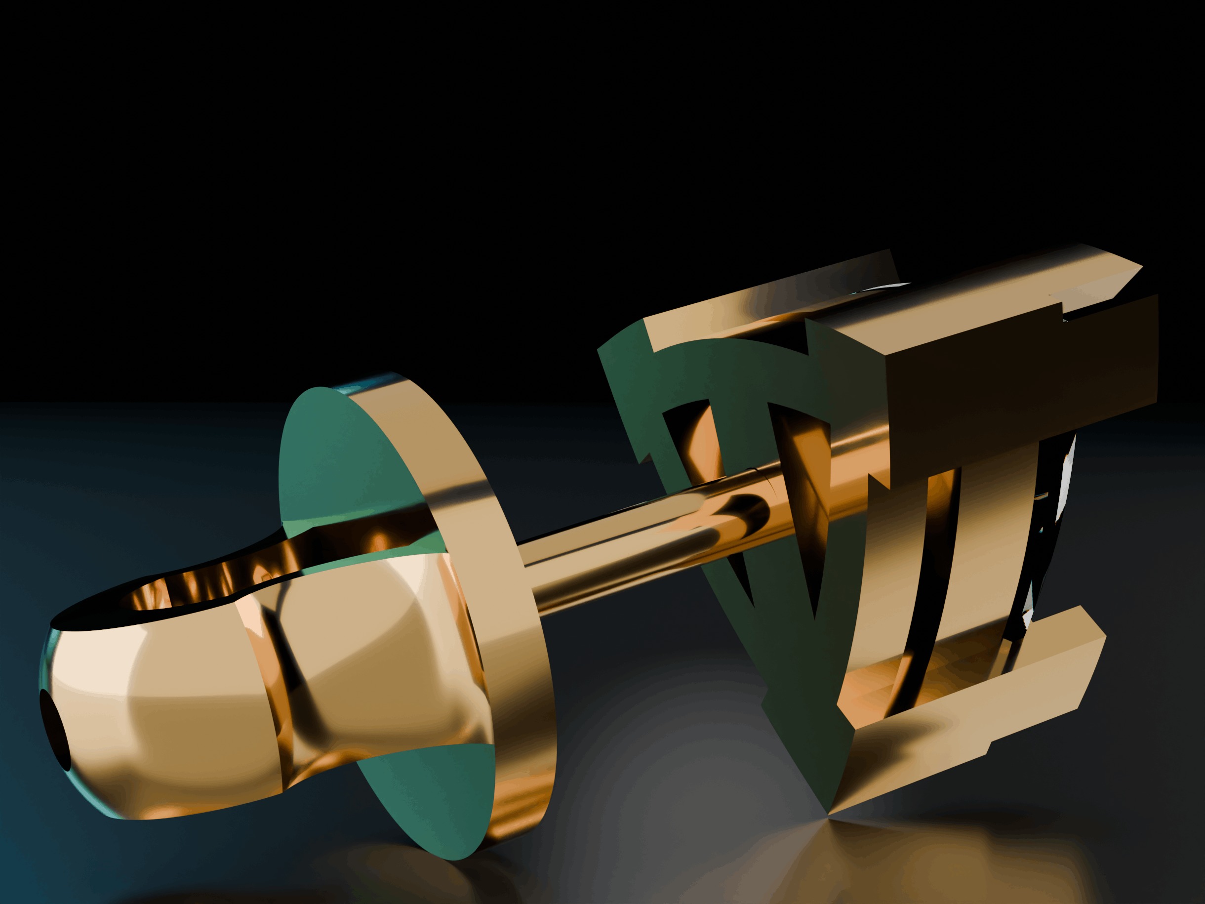 Shape Stud Triangle Earrings 3D print model_5