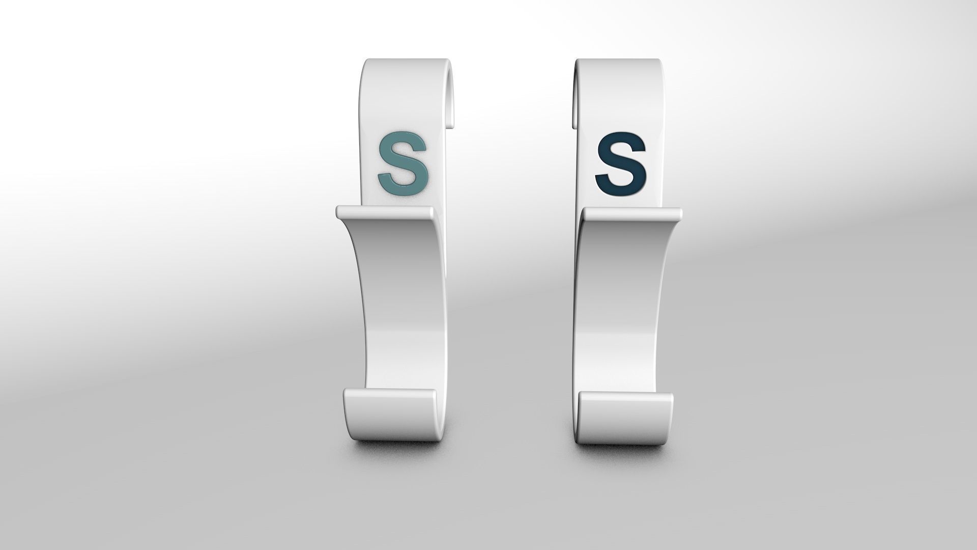 Letter S 3D Printed Towel Hook Wall Hanger 3D print model 3D print model_1