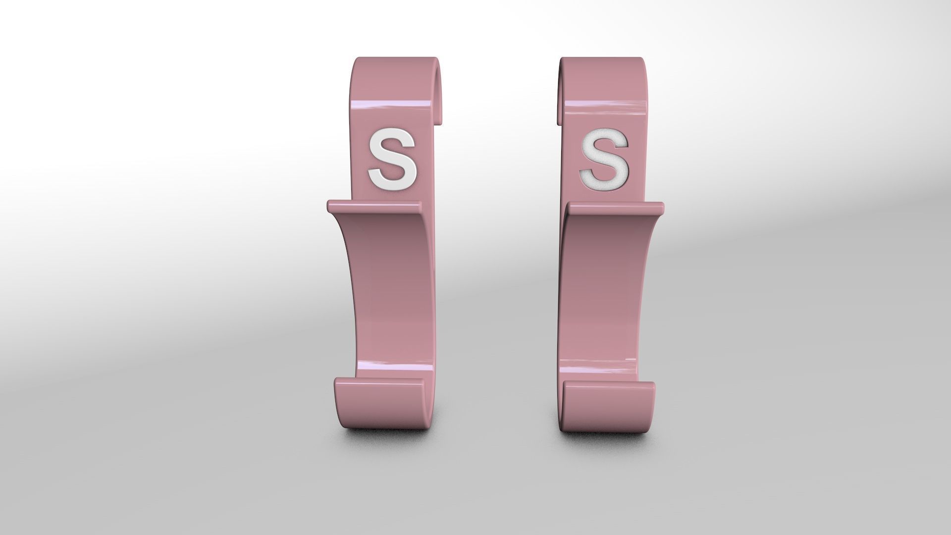 Letter S 3D Printed Towel Hook Wall Hanger 3D print model 3D print model_6