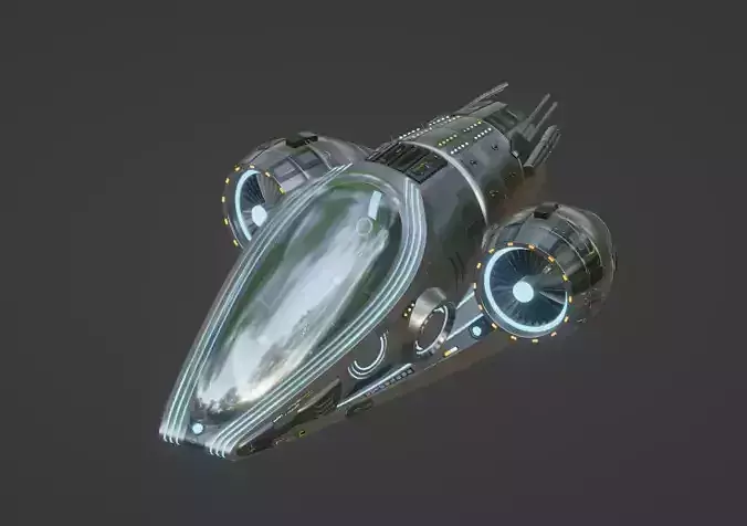 Future Exoplanet Exploration Vehicle Low-poly 3D model