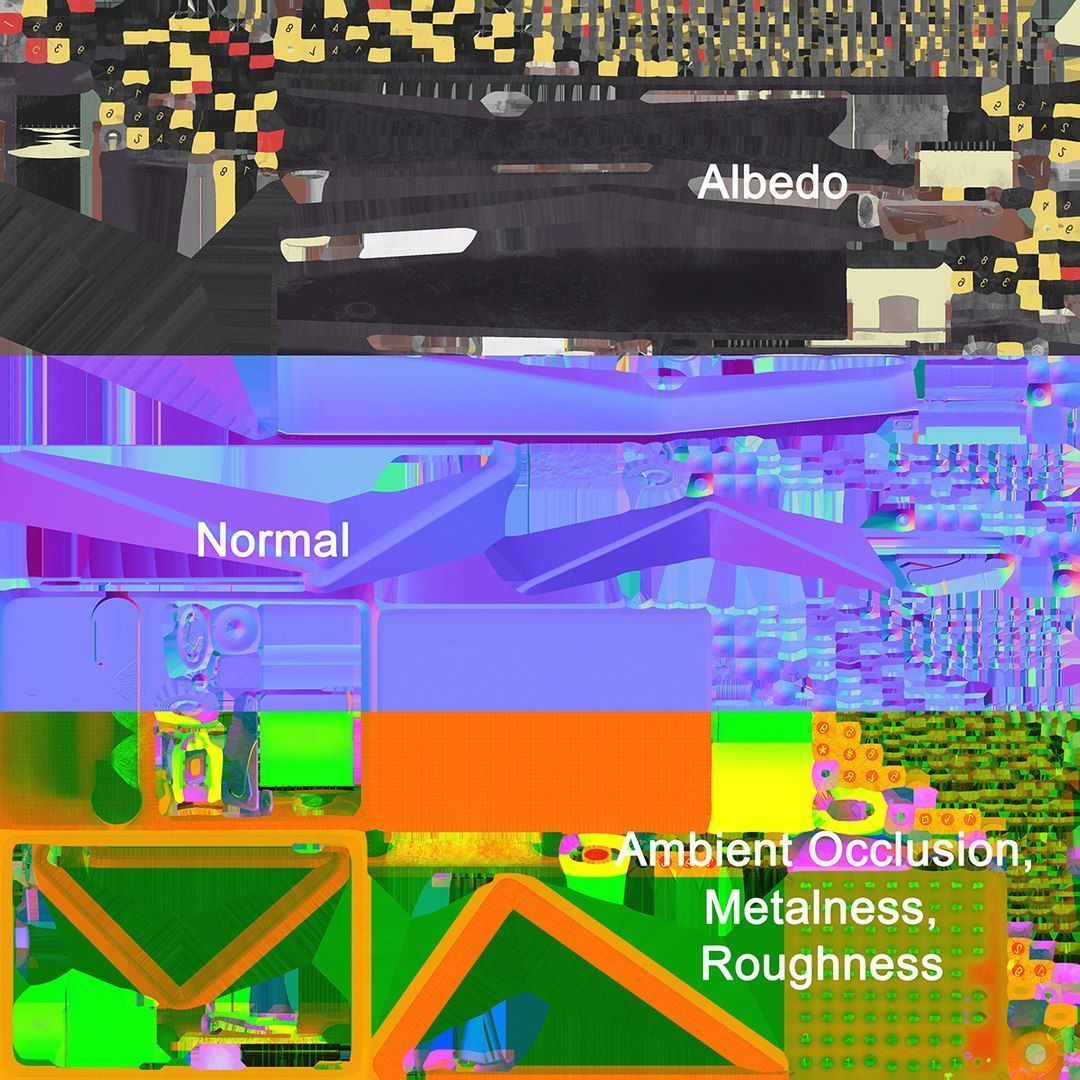 Mega Prop Pack in Realistic and Sci-Fi Style Low-poly 3D model_35