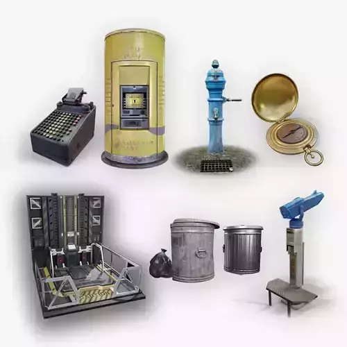 Mega Prop Pack in Realistic and Sci-Fi Style Low-poly 3D model Mega Prop Pack in Realistic and Sci-Fi Style Low-poly 3D model