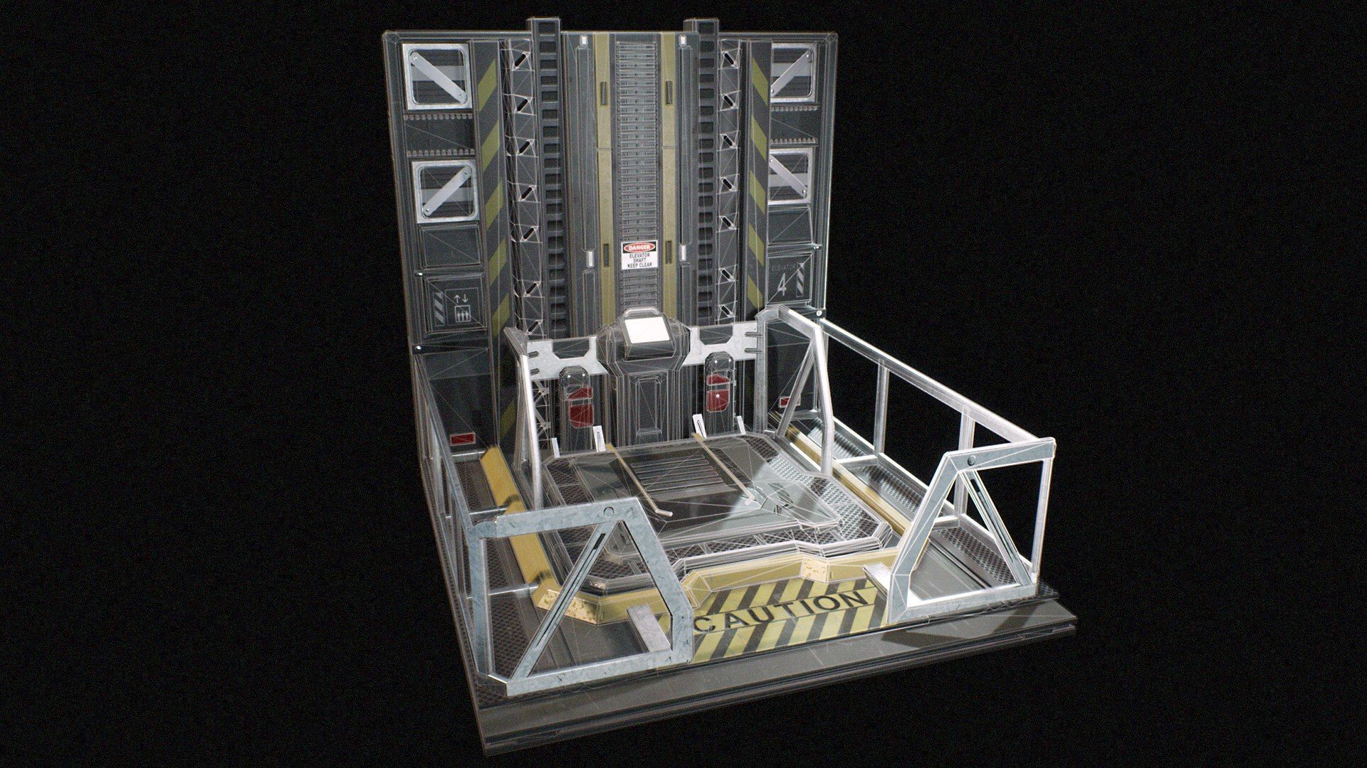 Mega Prop Pack in Realistic and Sci-Fi Style Low-poly 3D model_18