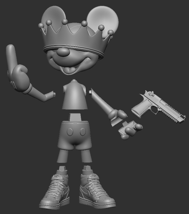 MICKEY MOUSE BAD 3D print model_2