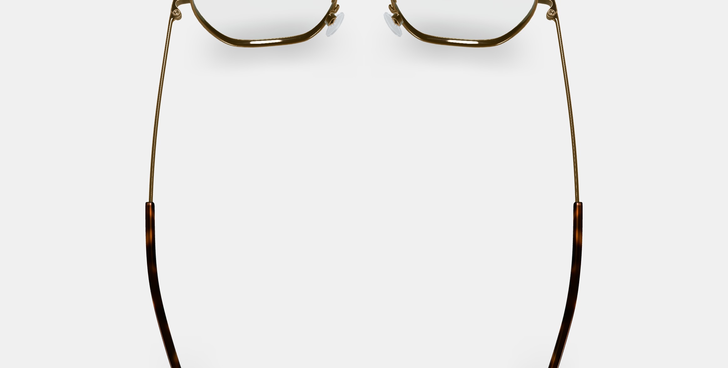 Keiko Eyeglasses in Polished Gold 3D model_3