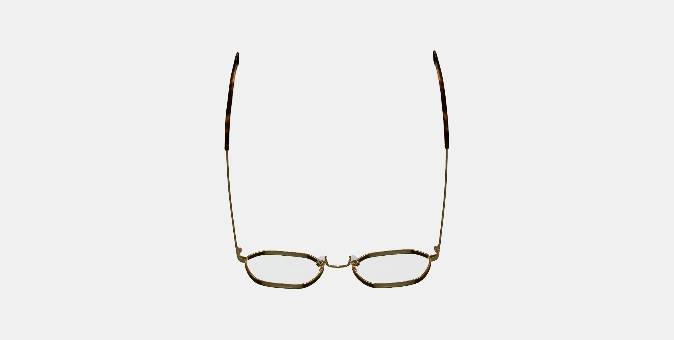Keiko Eyeglasses in Polished Gold 3D model_7