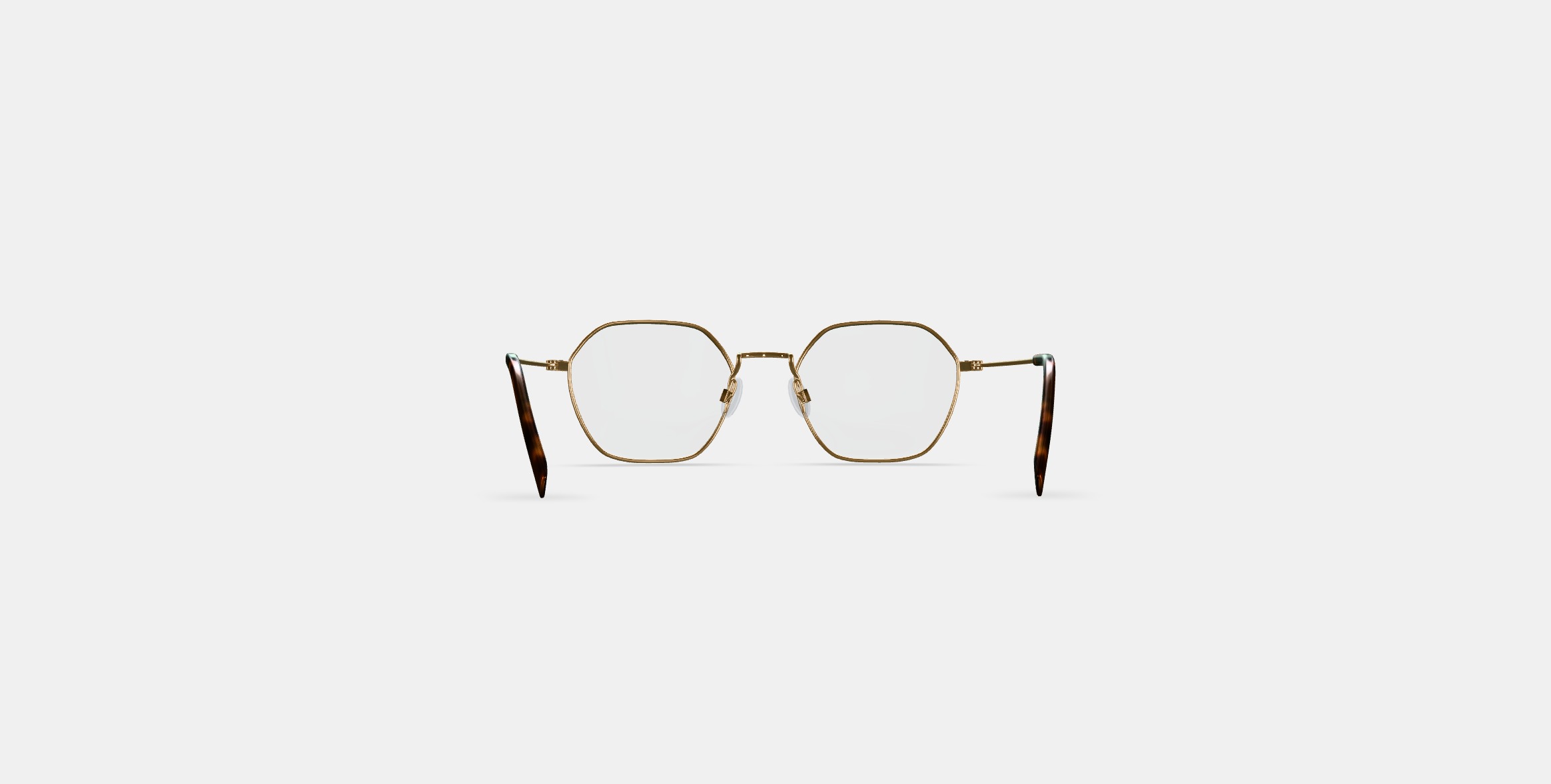 Keiko Eyeglasses in Polished Gold 3D model_14