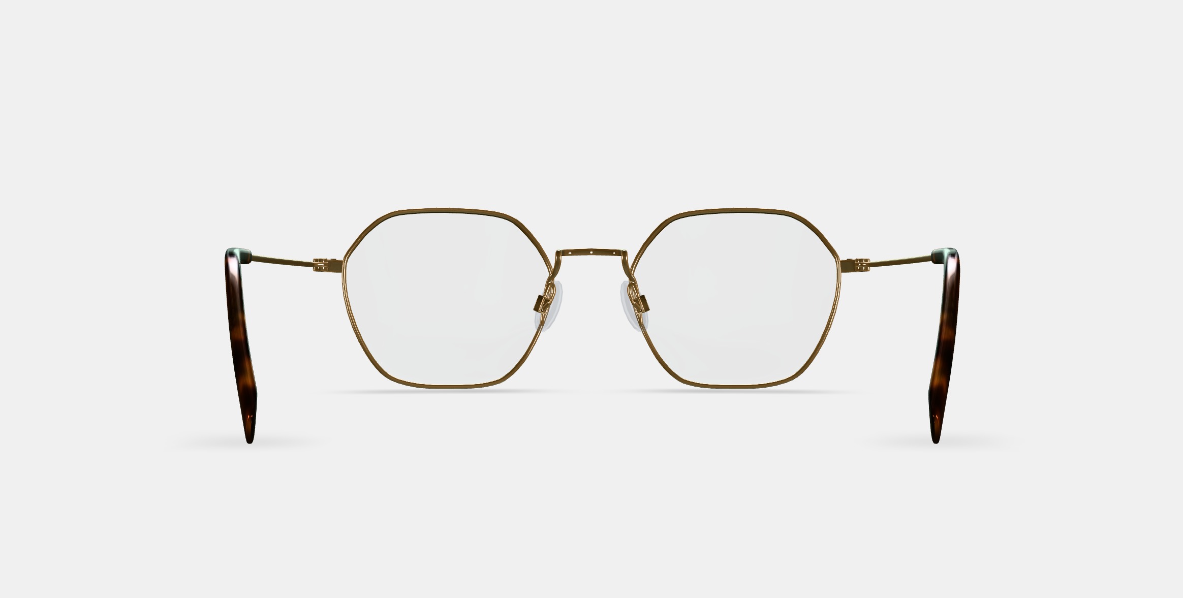 Keiko Eyeglasses in Polished Gold 3D model_15