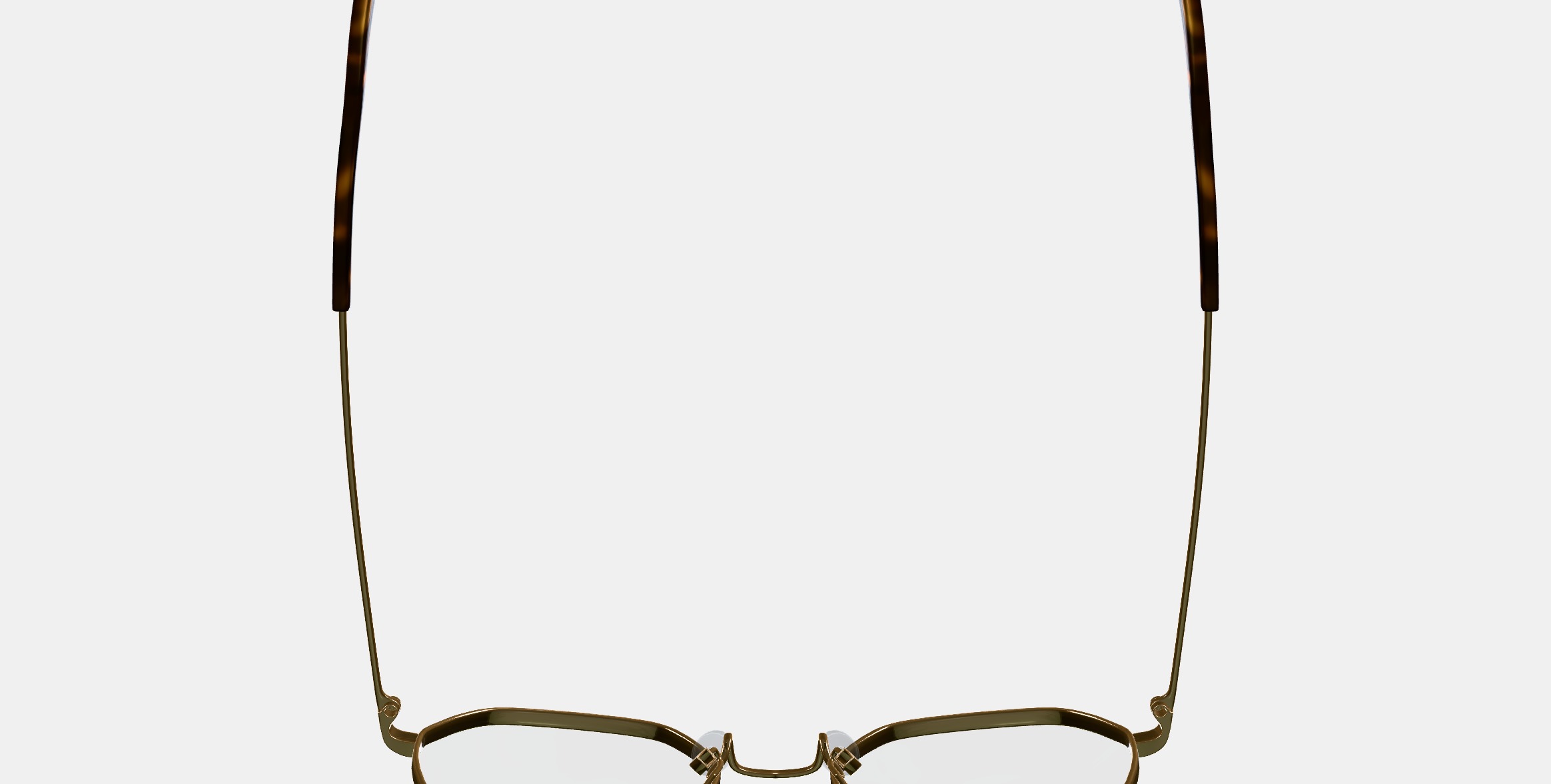 Keiko Eyeglasses in Polished Gold 3D model_8