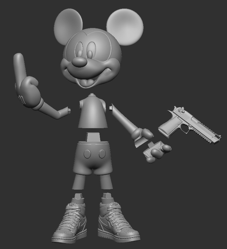 MICKEY MOUSE BAD 3D print model_2