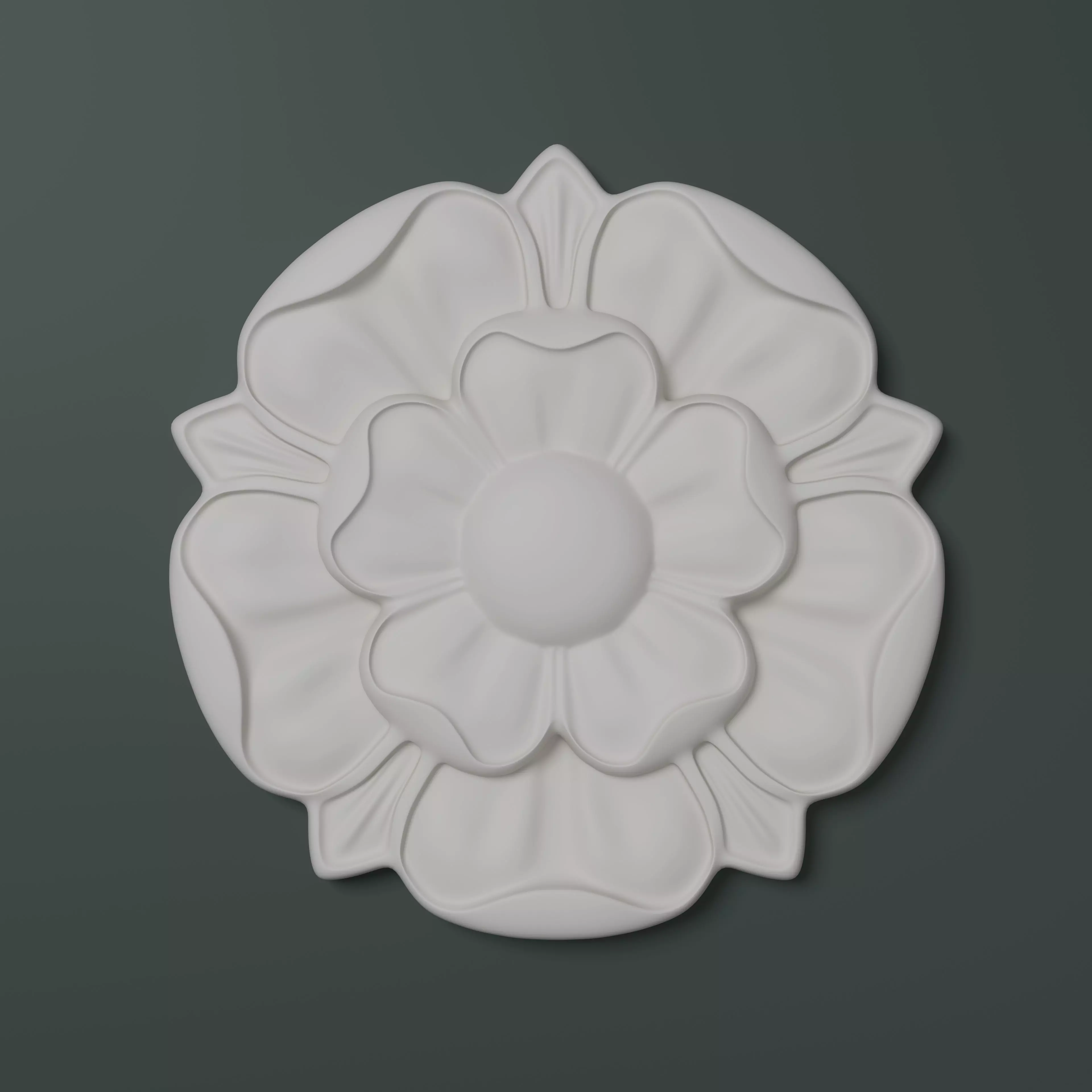 Small Rosette 002 - Tudor Rose 3D model