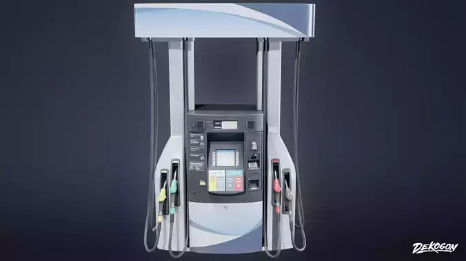 SHOPPING AND GROCERY - Gas Pump 01 - LOW POLY