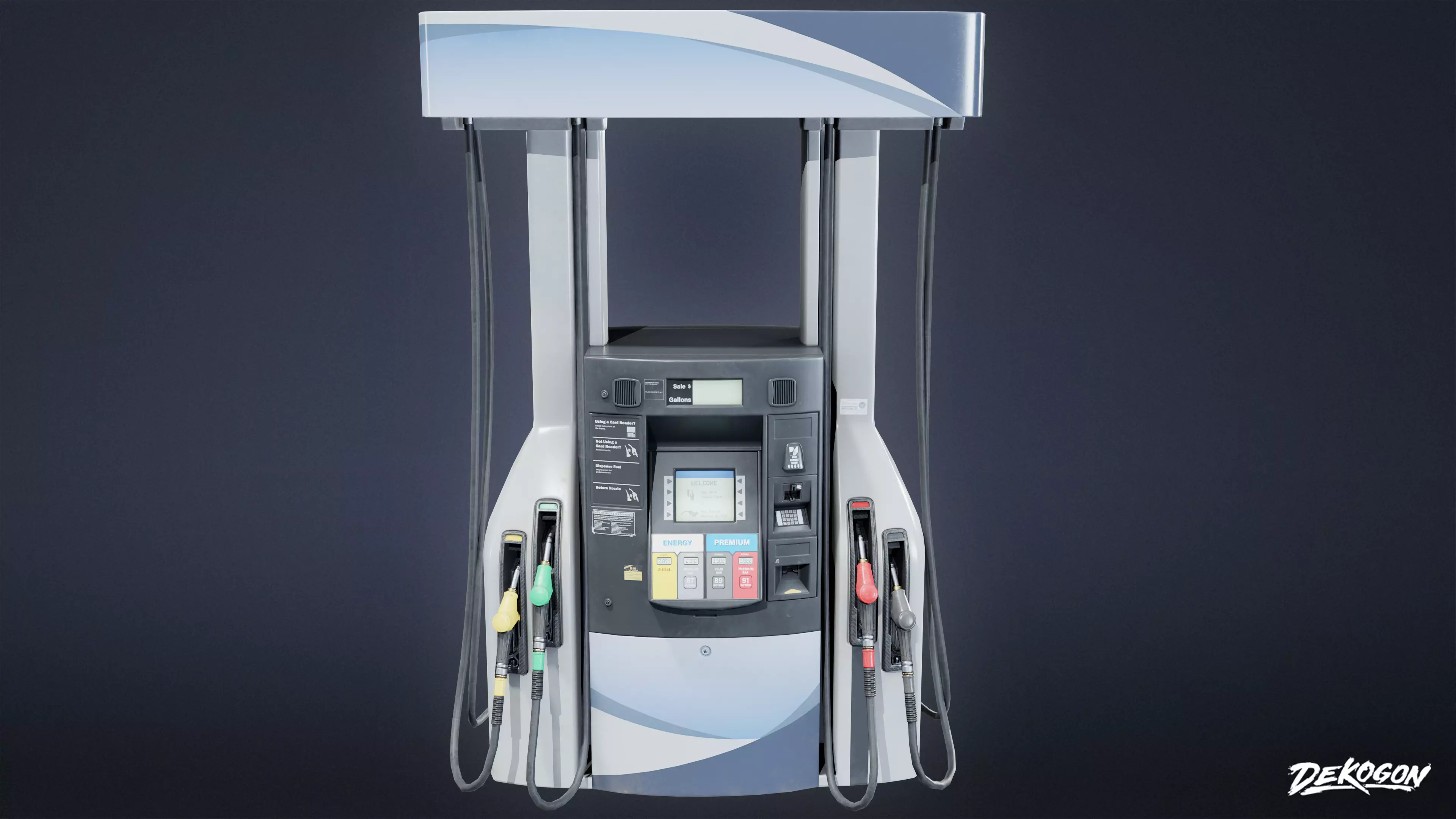 SHOPPING AND GROCERY - Gas Pump 01 - LOW POLY Low-poly 3D model