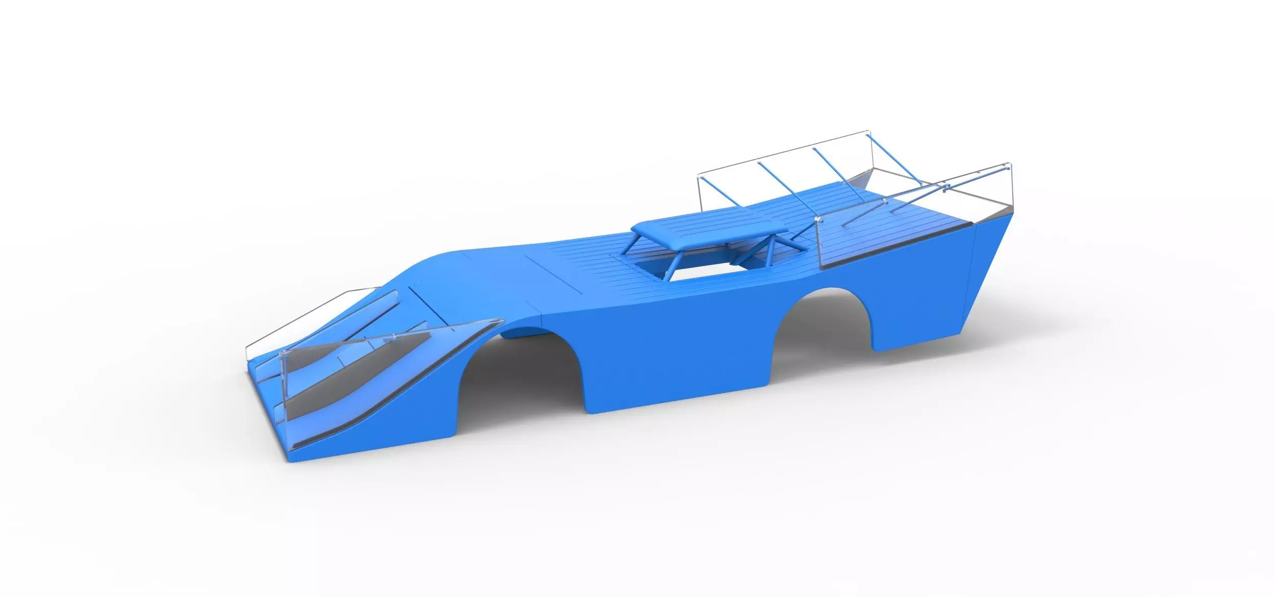 Shell of Vintage Outlaw dirt late model race car Scale 1 to 25 3D print model