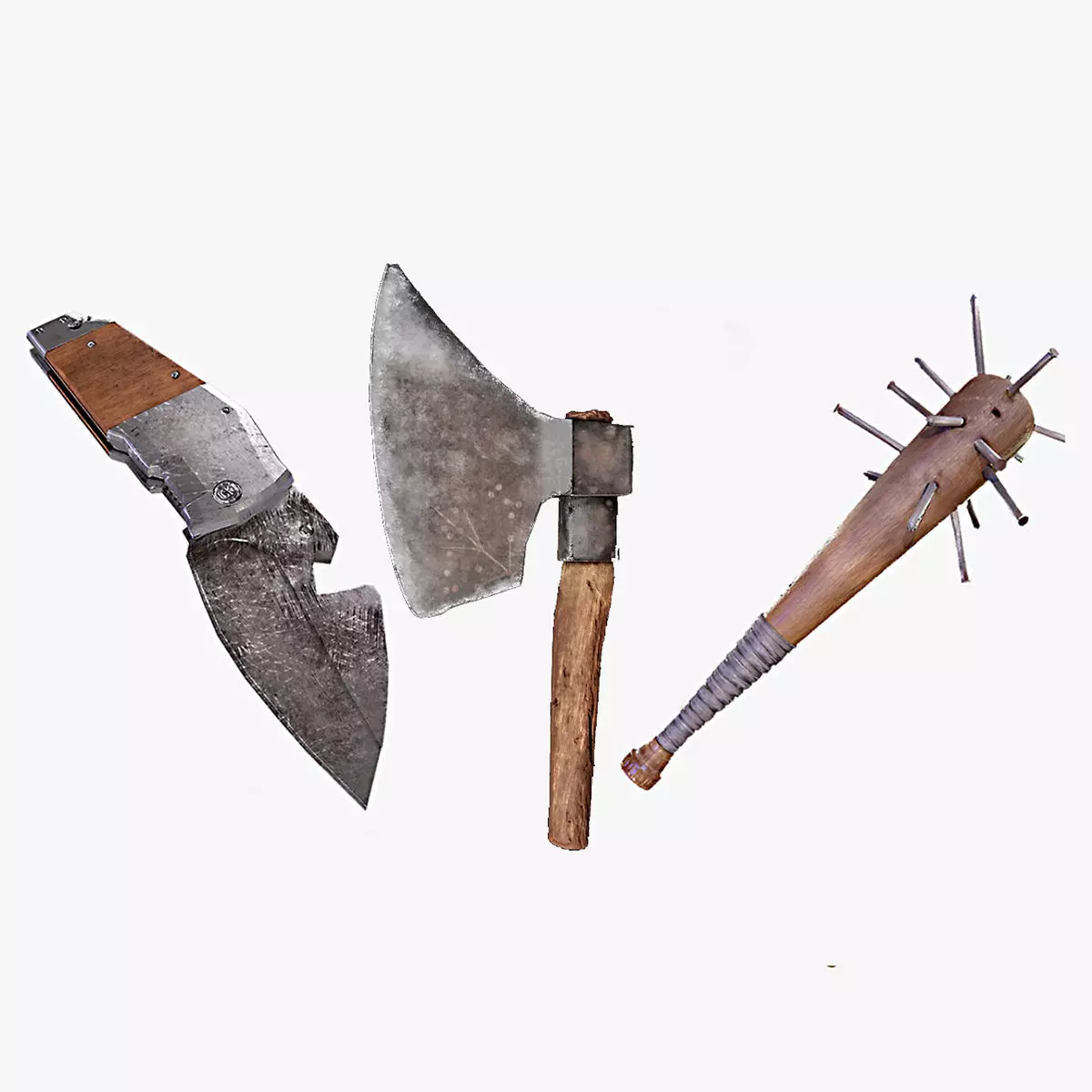 Melee Weapons Pack Low-poly 3D model_0