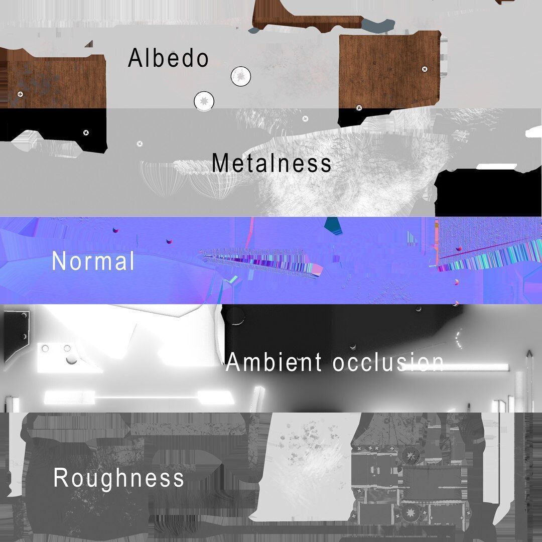 Melee Weapons Pack Low-poly 3D model_16