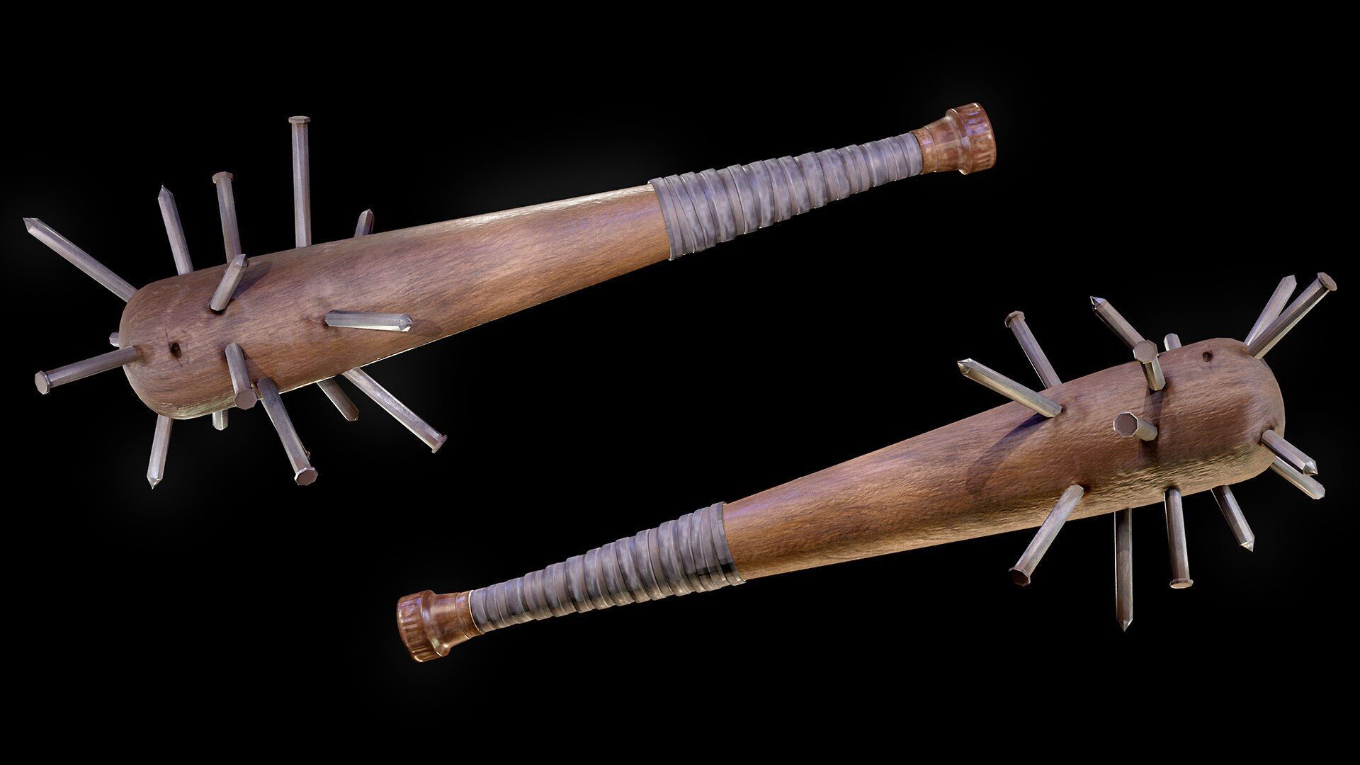 Melee Weapons Pack Low-poly 3D model_10