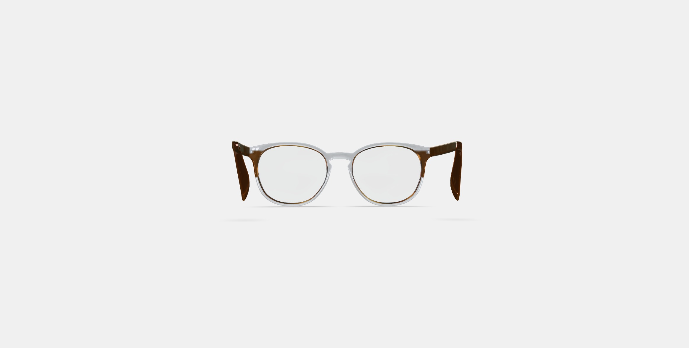 Carlton Eyeglasses in Nimbus Crystal with Cacao and Oak Barrel 3D model_14