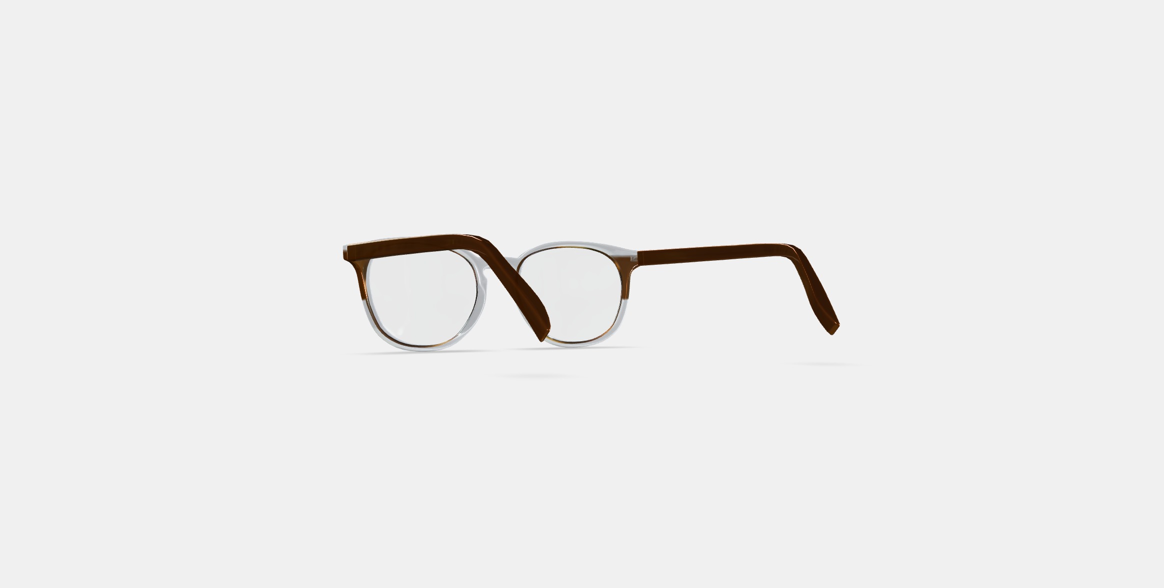Carlton Eyeglasses in Nimbus Crystal with Cacao and Oak Barrel 3D model_16
