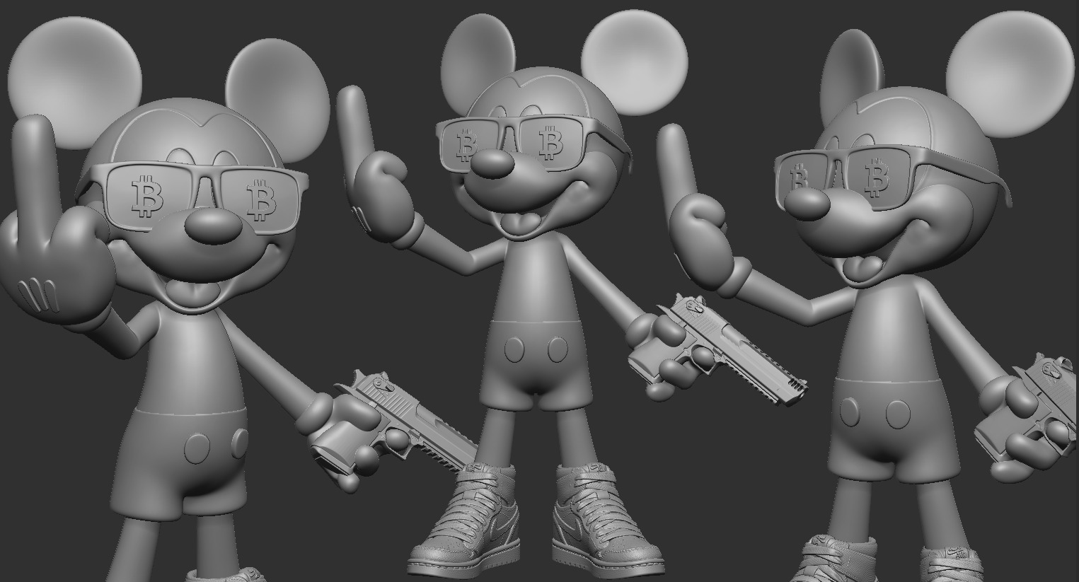 MICKEY MOUSE BAD BIT COIN 3D print model_1