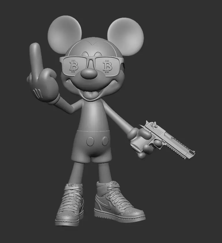 MICKEY MOUSE BAD BIT COIN 3D print model_0