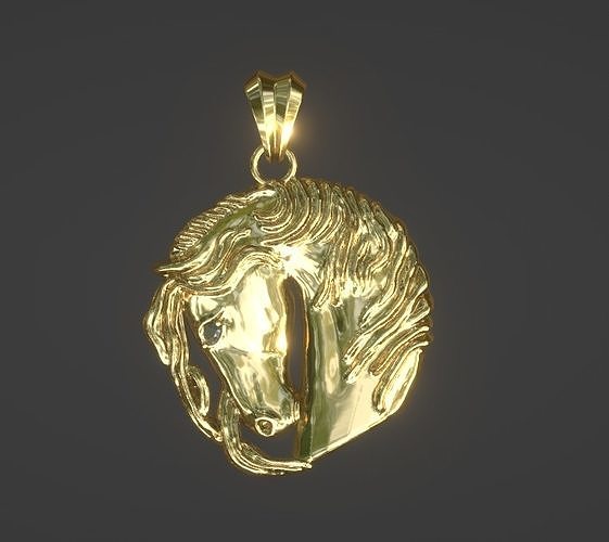 Horse pendant  3D print model
