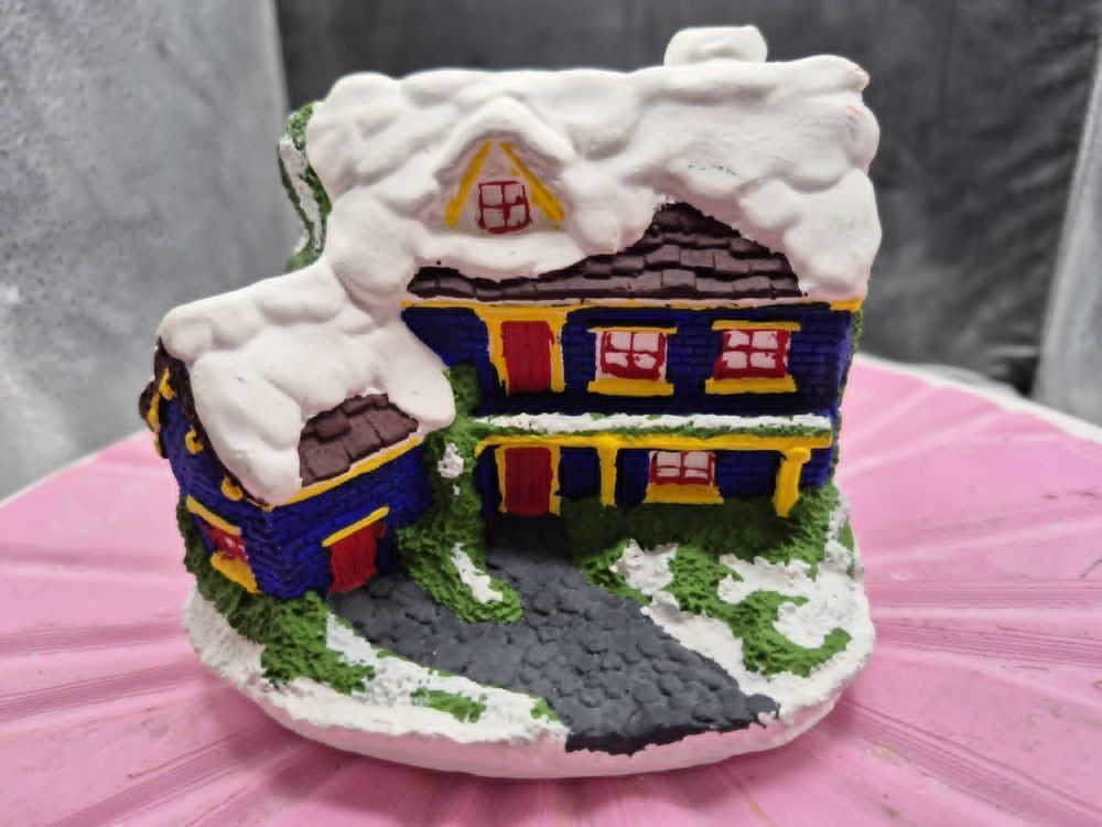 christmas village house  and fences 3D print model_4