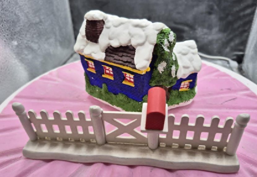 christmas village house  and fences 3D print model_5