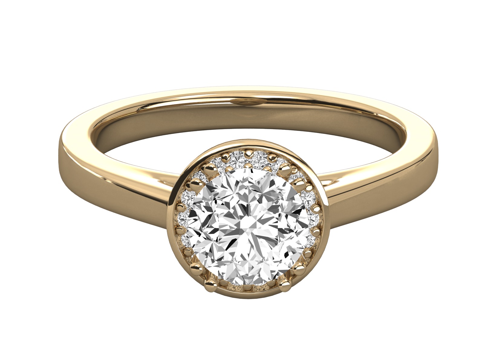 solitaire halo engagement ring 3D print model_11