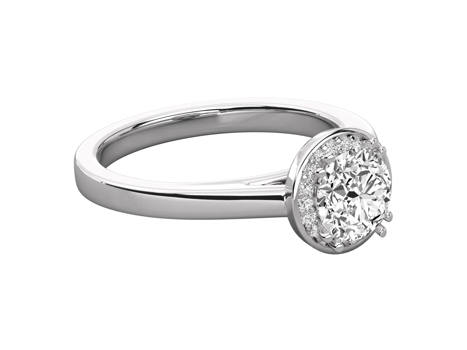 solitaire halo engagement ring 3D print model_19