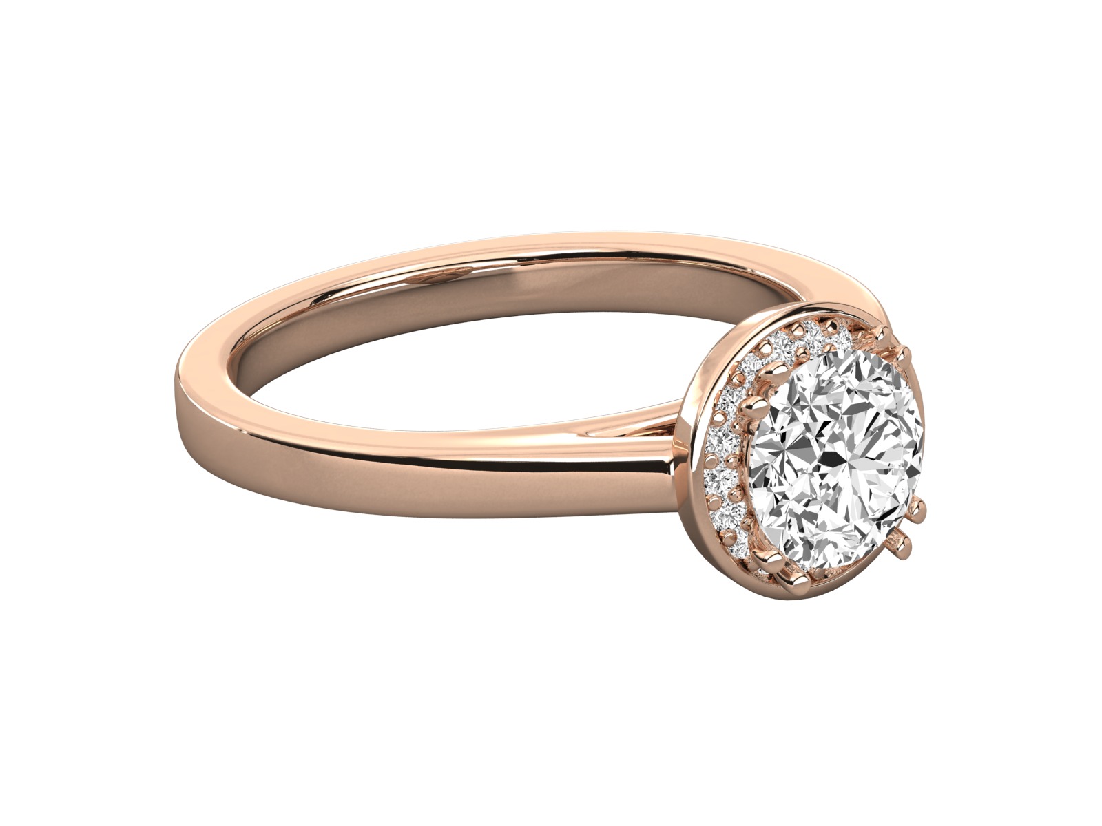 solitaire halo engagement ring 3D print model_13
