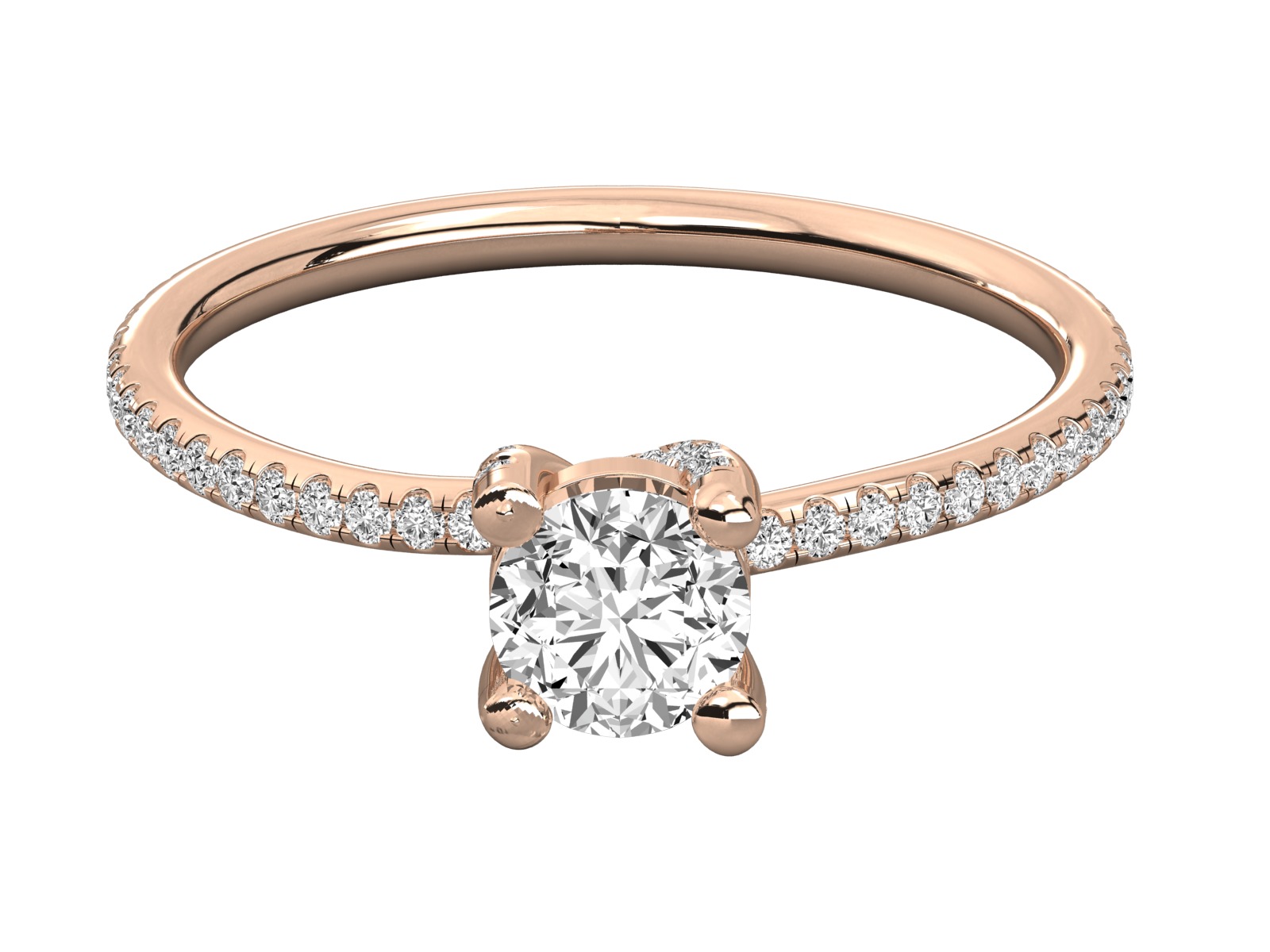 classic solitaire engagement ring  3D print model_17
