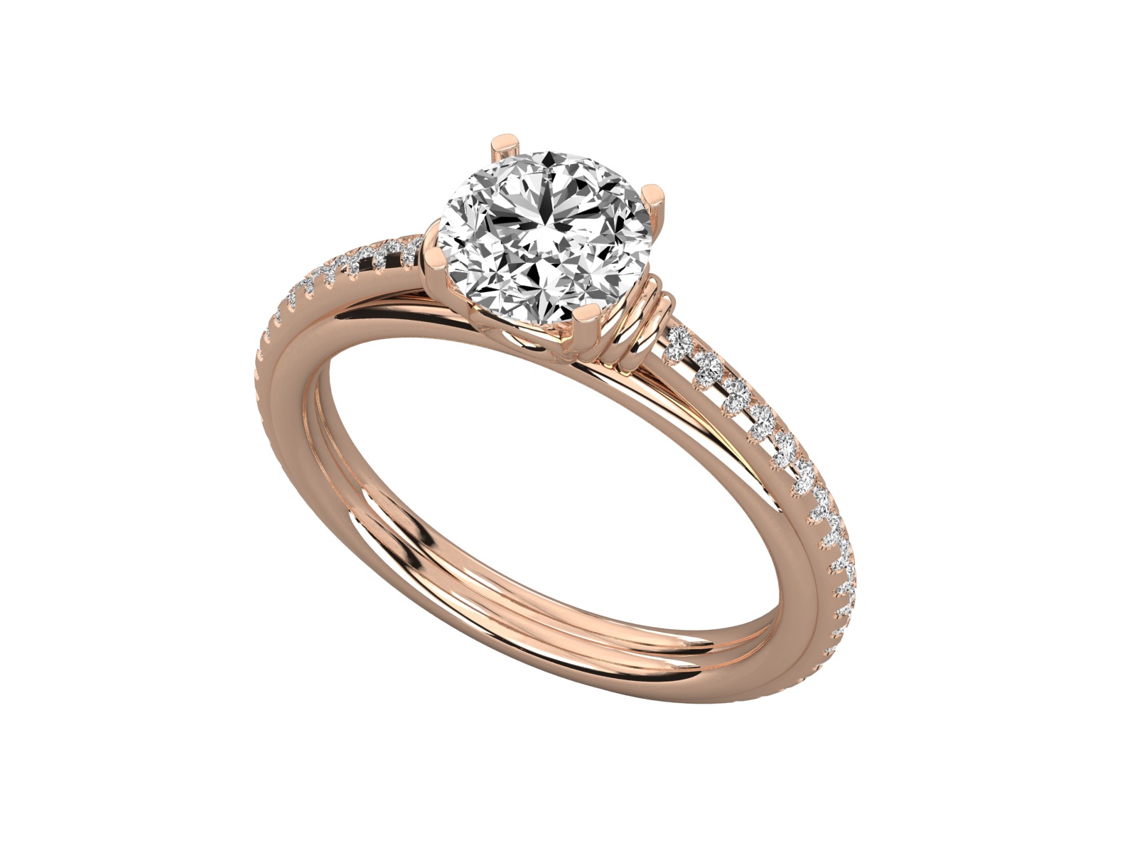 classic solitaire engagement ring   3D print model_15
