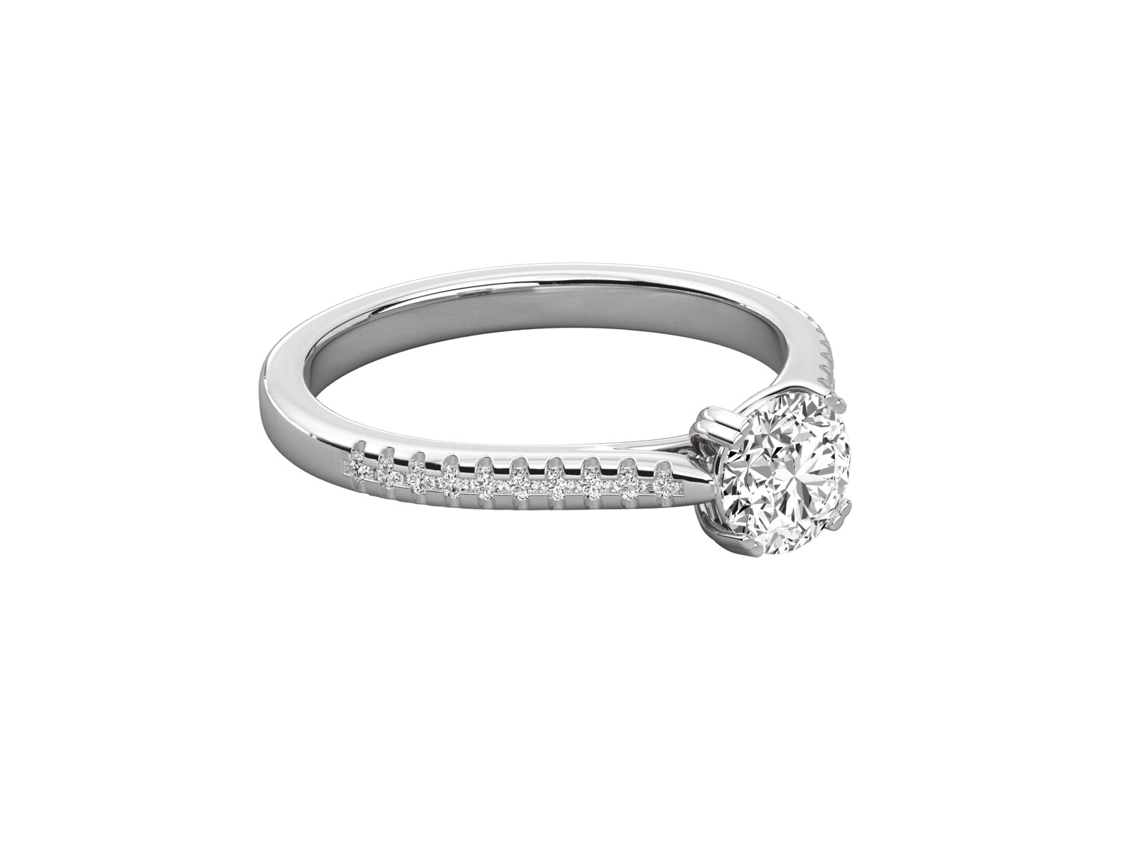 solitaire engagement ring  3D print model_19