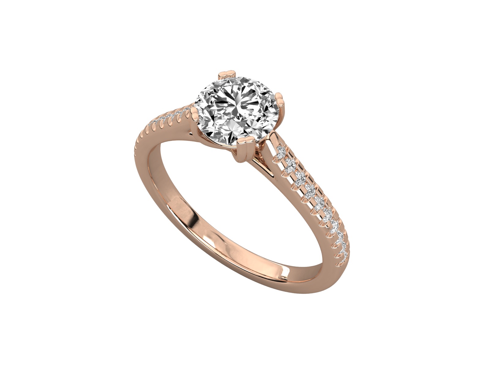 solitaire engagement ring  3D print model_15